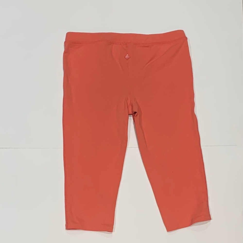 Prana Orange Coral Cropped Capri Leggings, Shorts